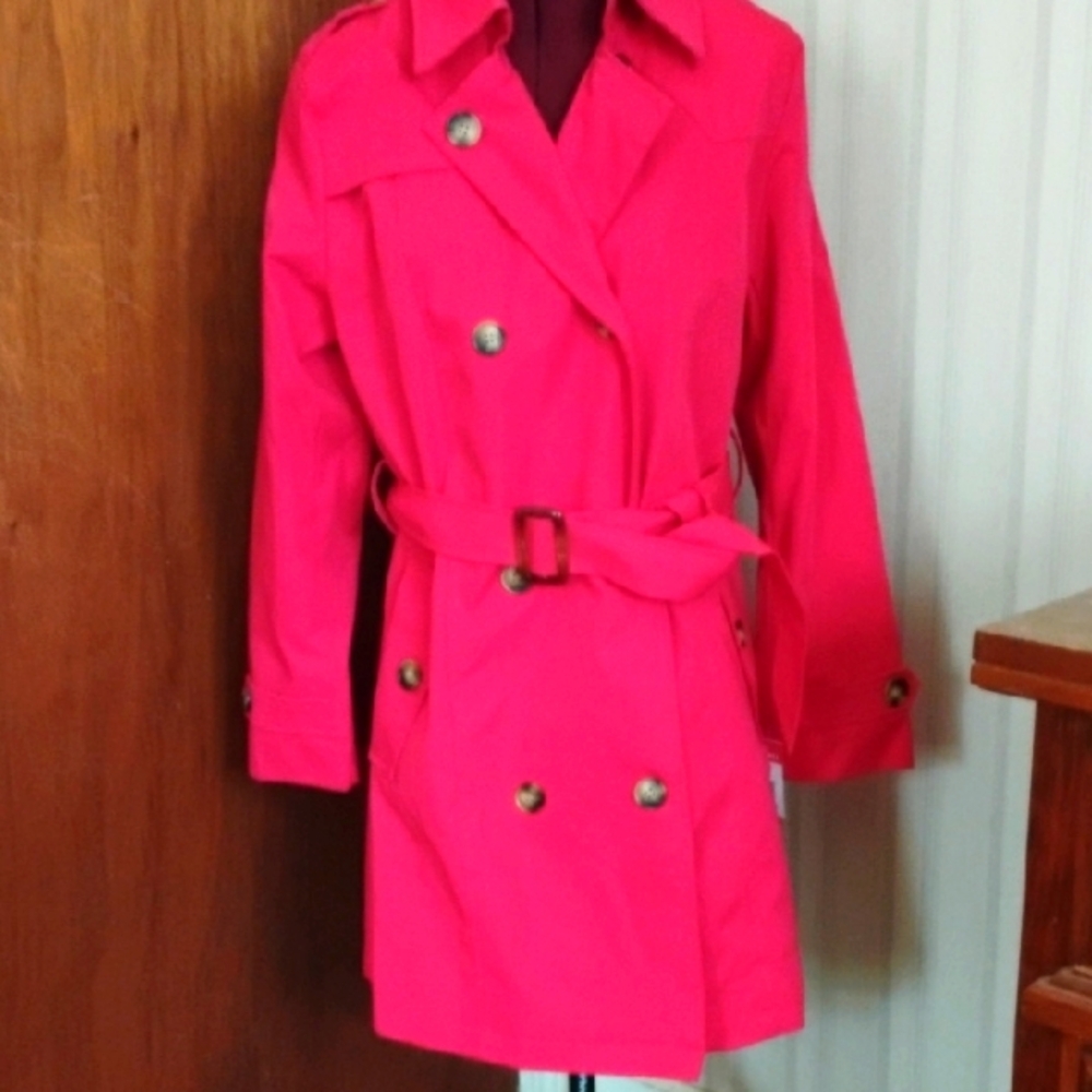 Chrisuno Rain Coat With Belt Size M